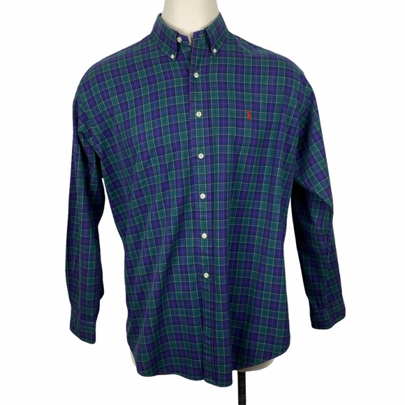 Ralph Lauren Blake Cotton Plaid Button Down XL - Picture 2 of 9
